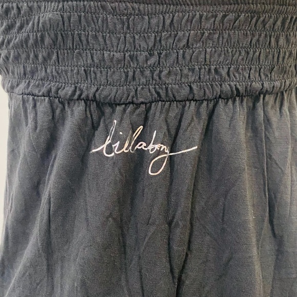 BILLABONG Womens Size 12 Black Pink Floral 100% Rayon Strapless Dress NEW - Picture 4 of 12